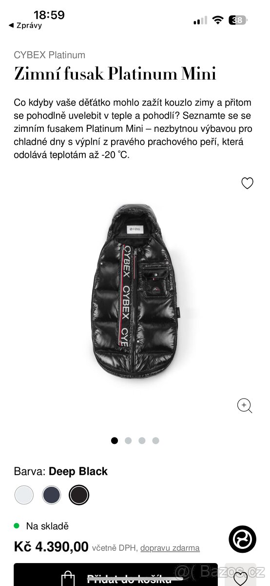 Cybex zimní fusak Platinum mini - 2