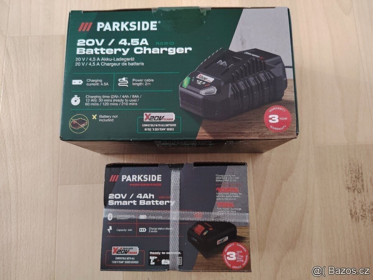 Nová Aku úhlová bruska Parkside+ baterie Smart 4Ah - 2