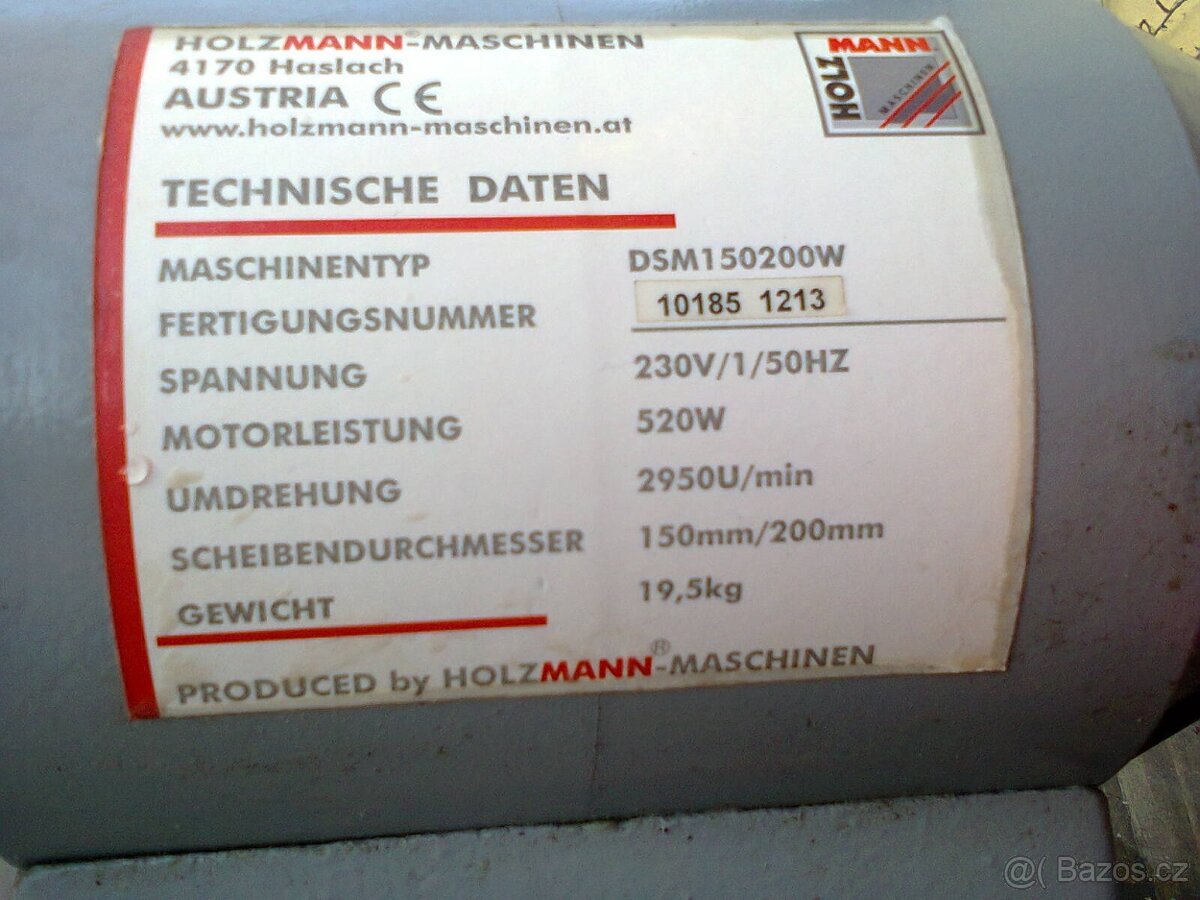 Bruska Holzmann DSM 150200W –NEPOUŽÍVANÁ - 2