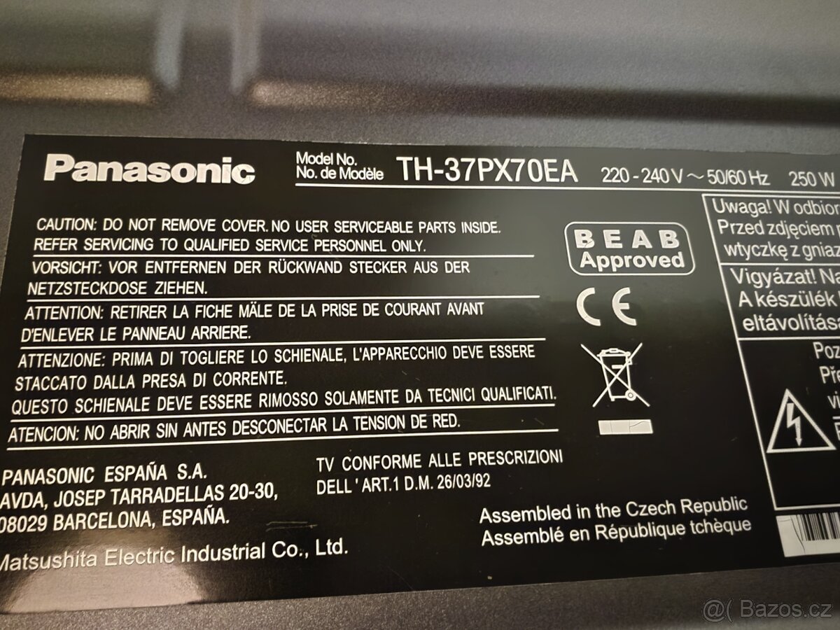Plazma TV Panasonic 37 palců - 2