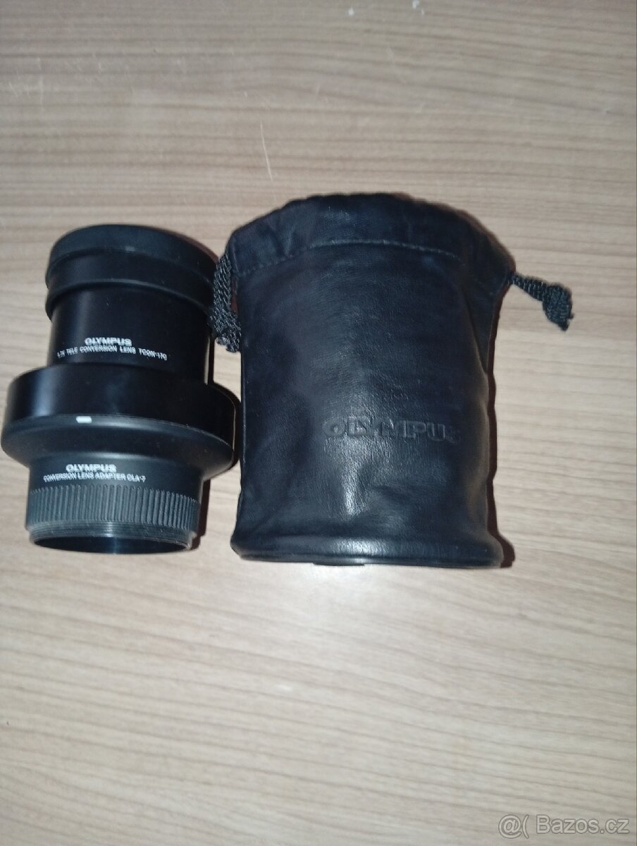 Objektiv Olympus TCON-17c s adaptérem CLA-7. - 2