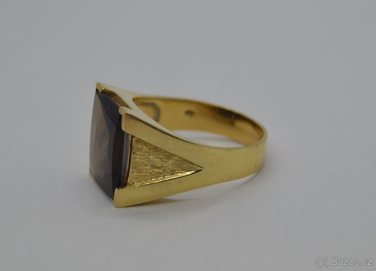 Zlatý prsten kámen ZÁHNĚDA - 2