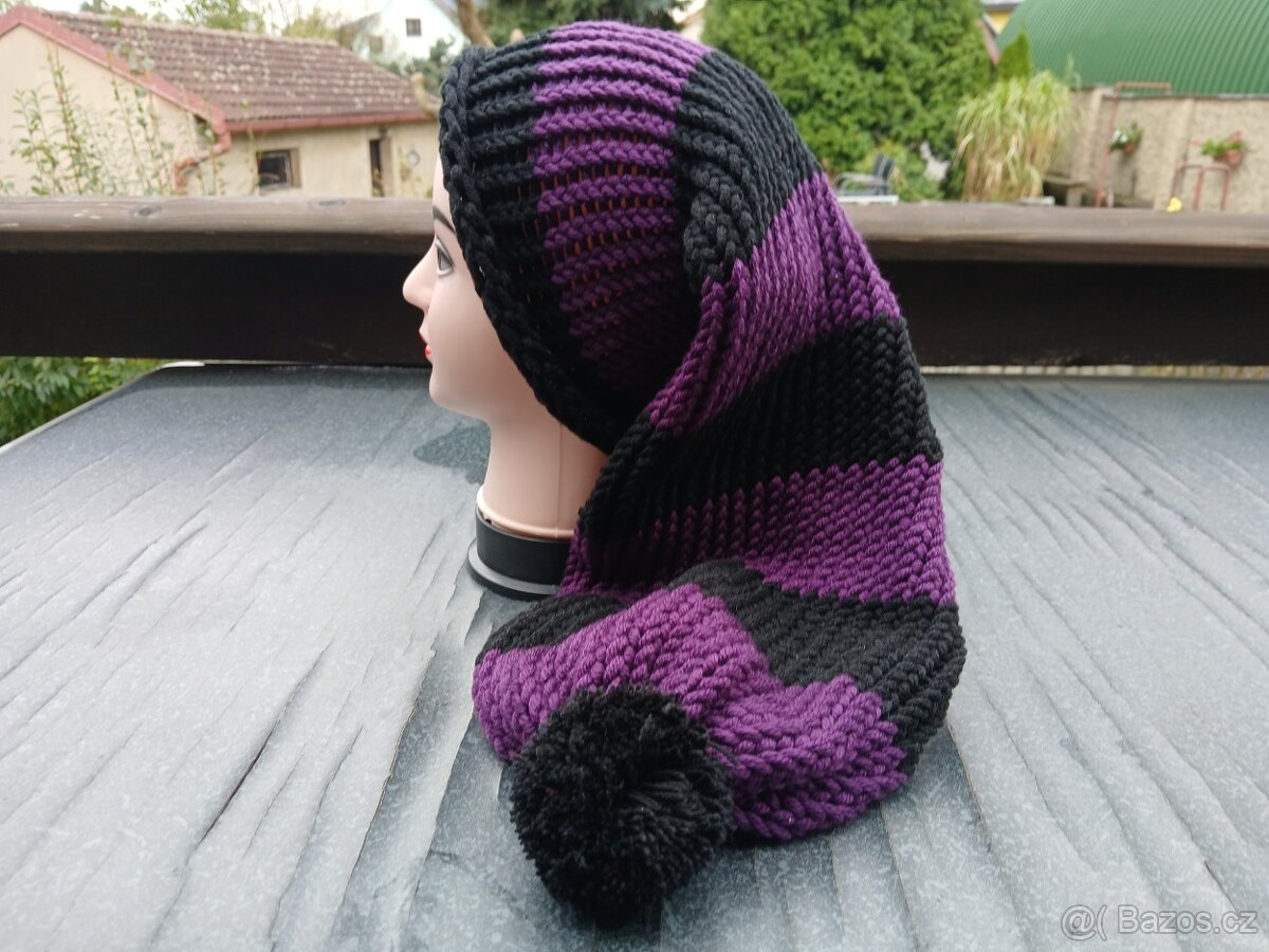 .Nová pletená mega dlouhá čepice - 2
