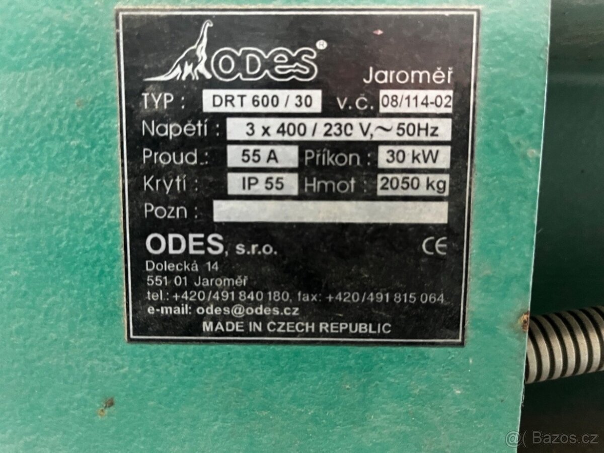 Drtič ODES - dvouhřídelový pomaluběžný DRT600/30 - 2
