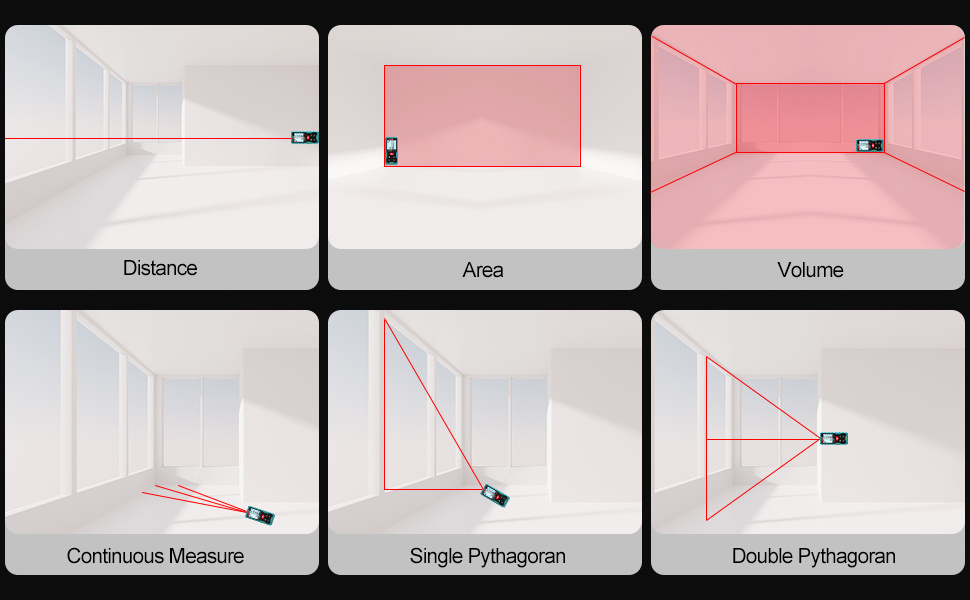 Laserový dálkoměr 50m Kiprim LD50E modrý - 2