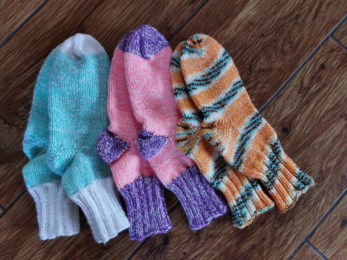 Pletené ponožky-NOVÉ - 2