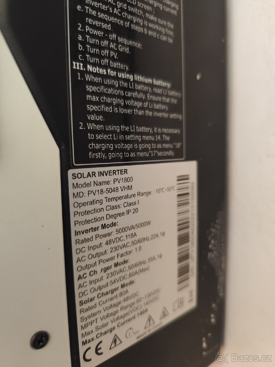 Solární měnič Must - 2