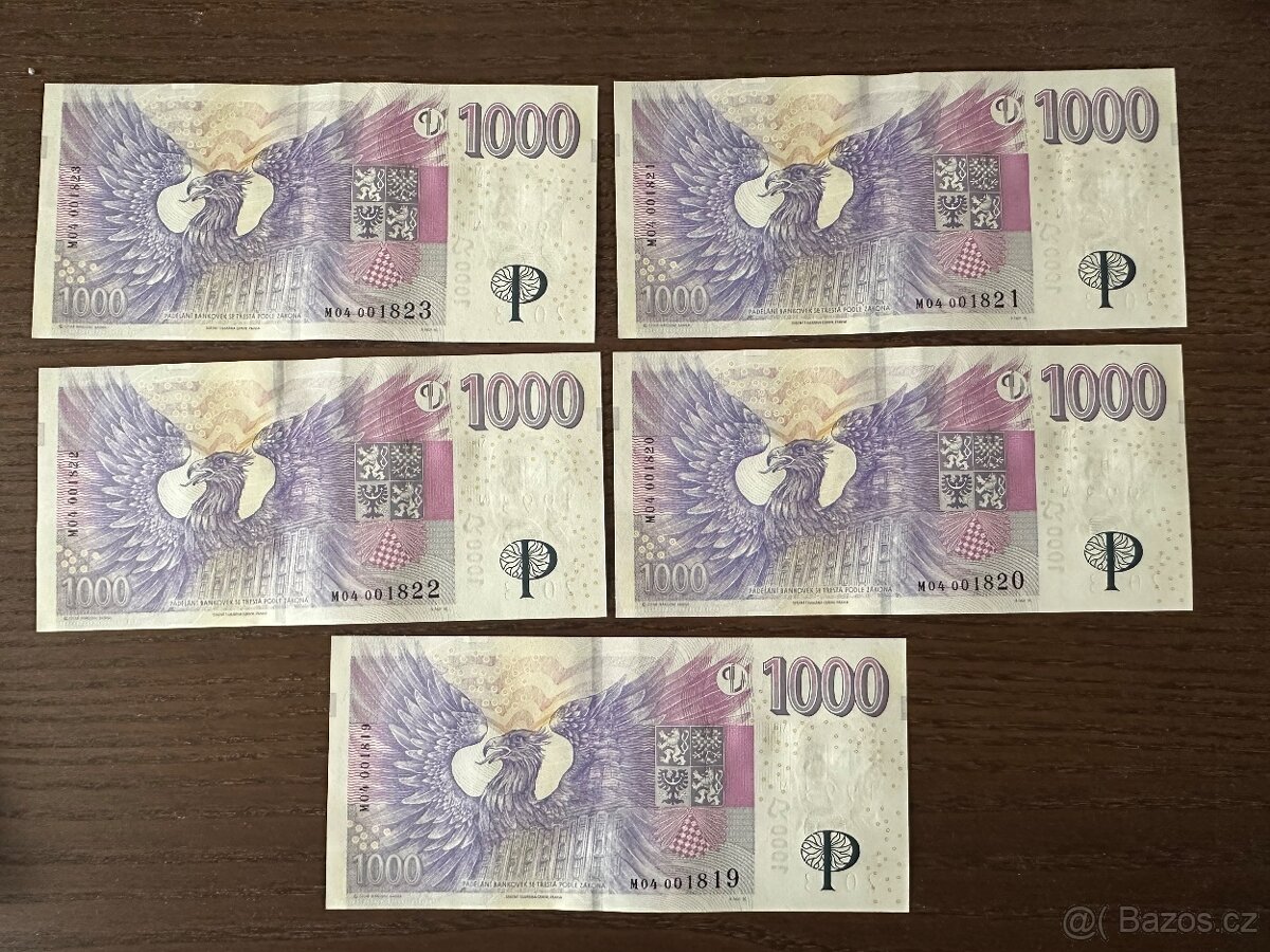 Výroční bankovka 1000kč s přítiskem - 2