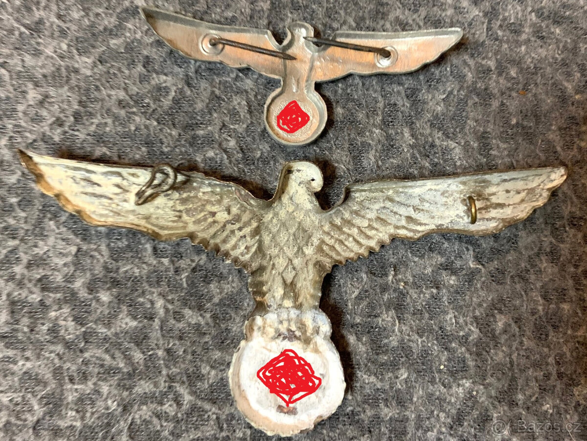 Velka nemecka origo orlice na korkac Wehrmacht Marine Afrika - 2