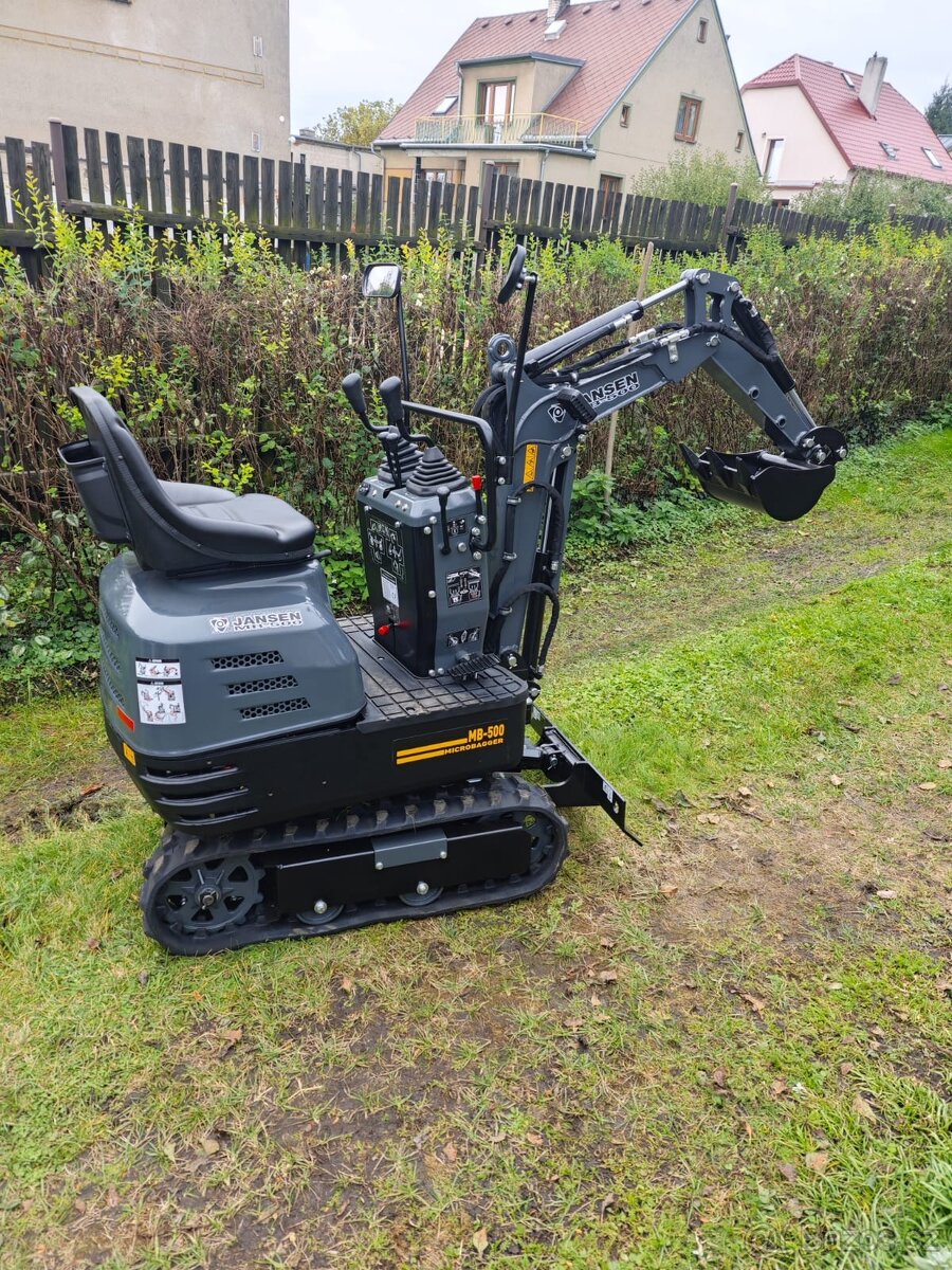 Minibagr, pásový mini bagr, bagr s příslušenstvím - 2