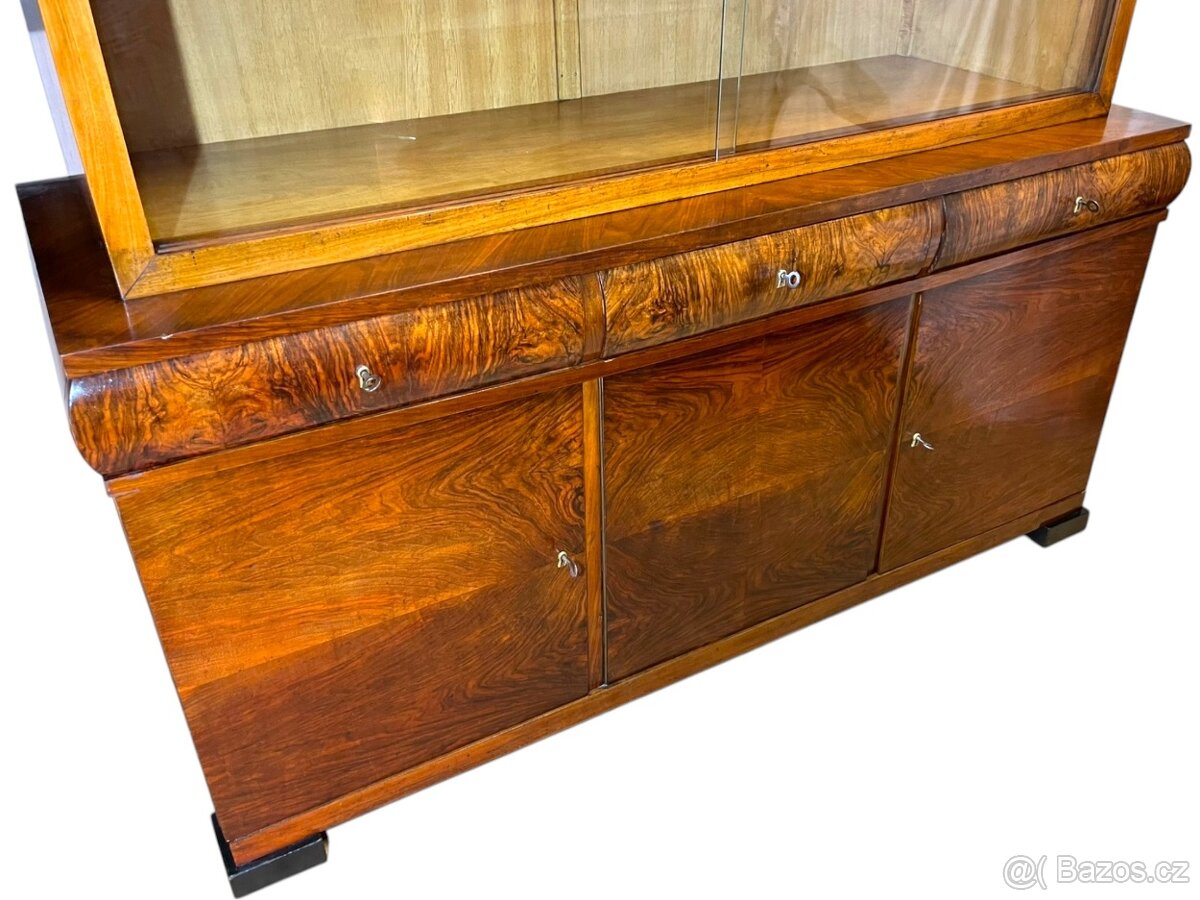 Starožitná knihovna/vitrína - Art Deco - 2