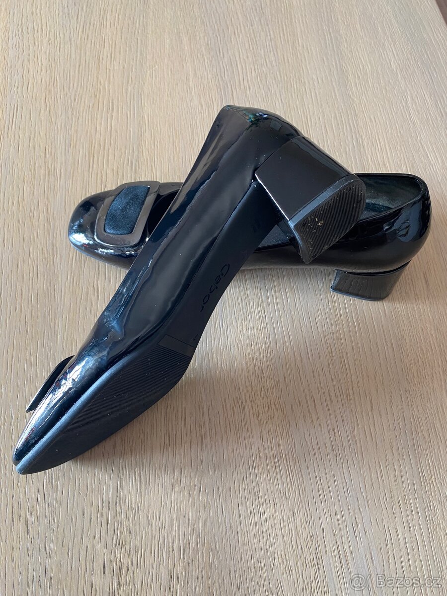 Boty černé Gabor lakovky, vel.7 - 2