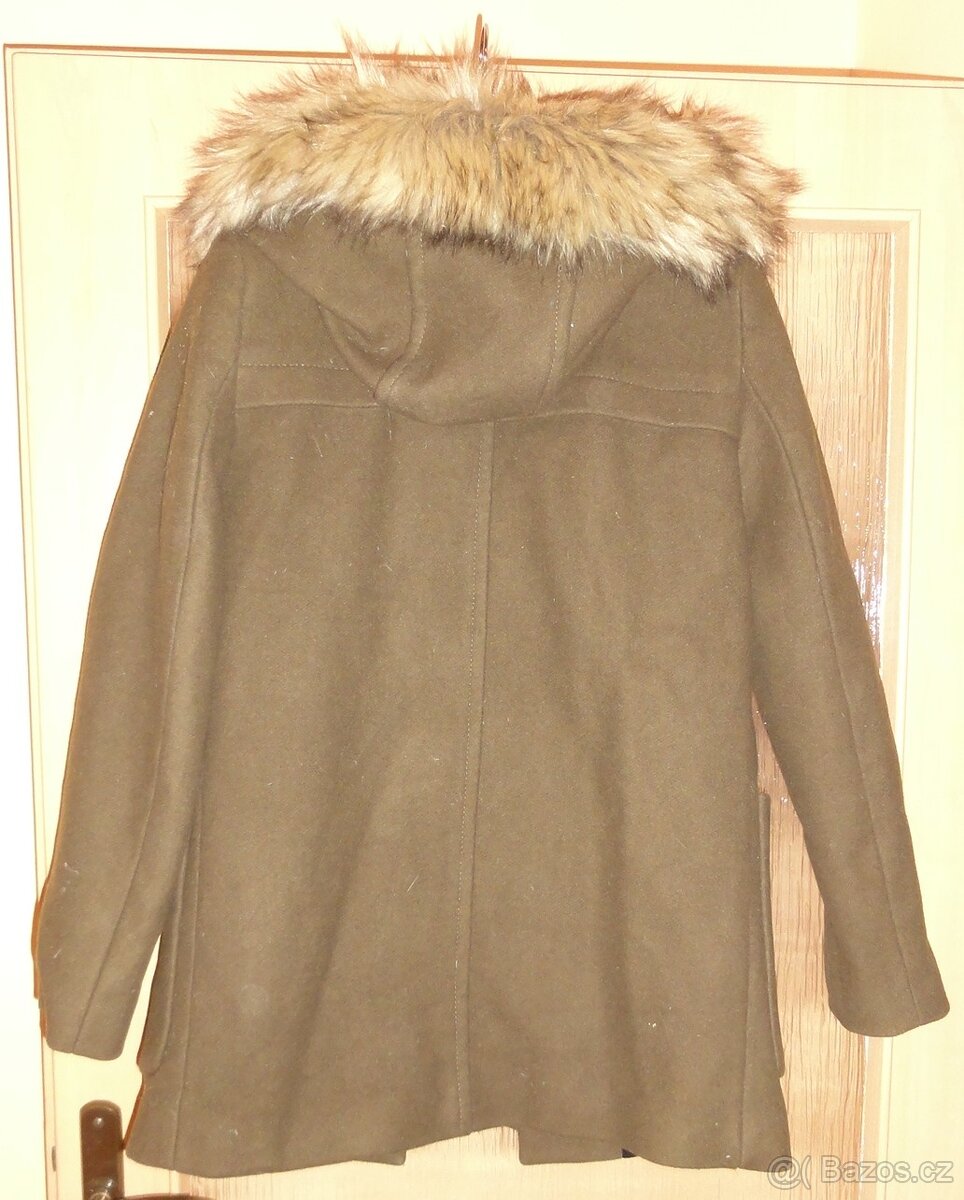 Hnědý vlněný kabát Zara vel.M - 2