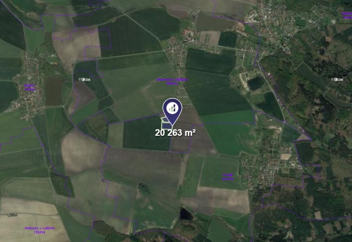 Prodej podílu 3/16 pole 3 799 m², Chudíř - 2