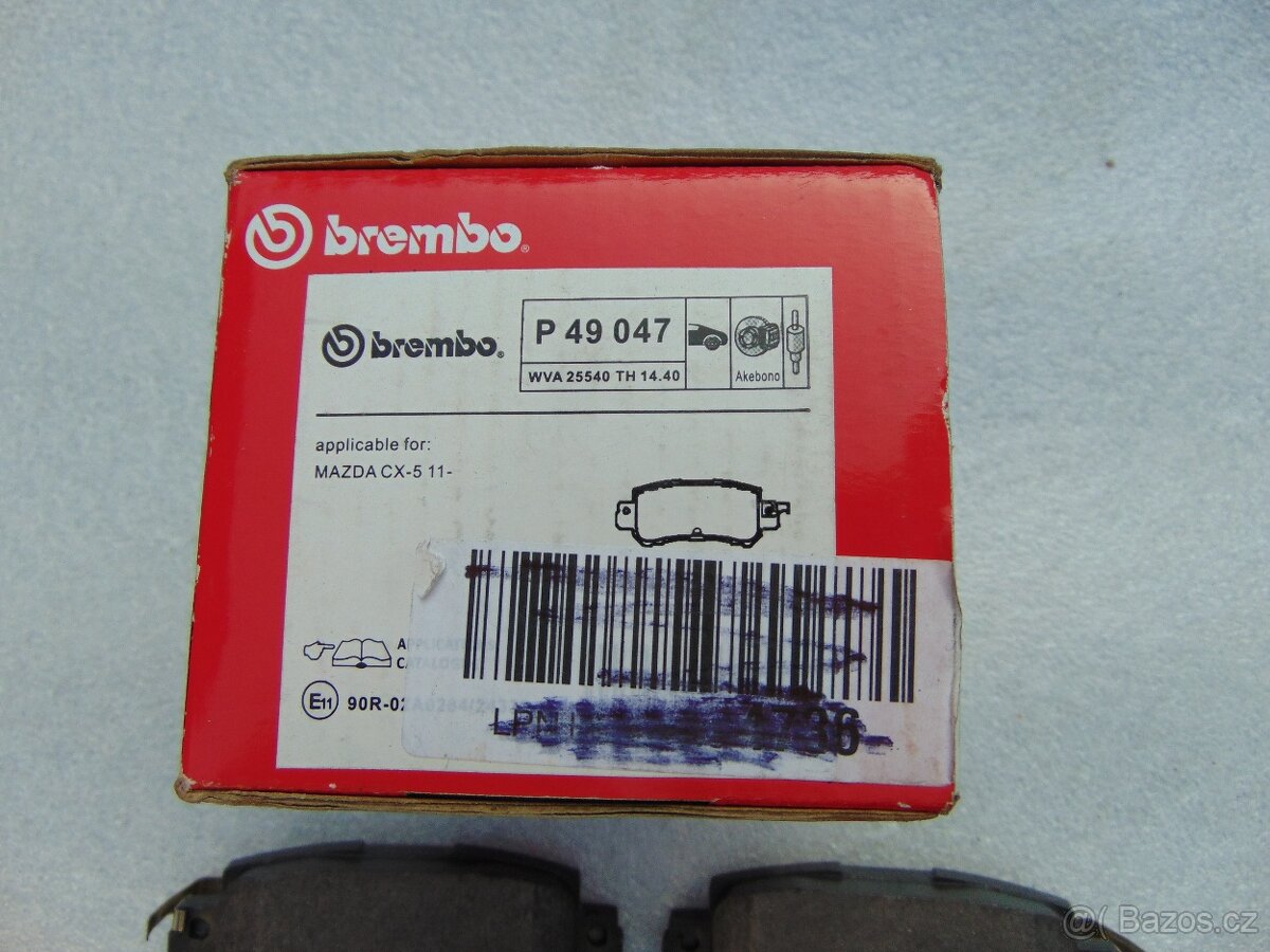 Brzdové destičky BREMBO P49047 pro MAZDA - 2
