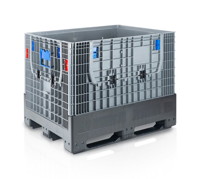 Plastové skládací bigboxy - 3 ližiny 120x100x97,5 - 2