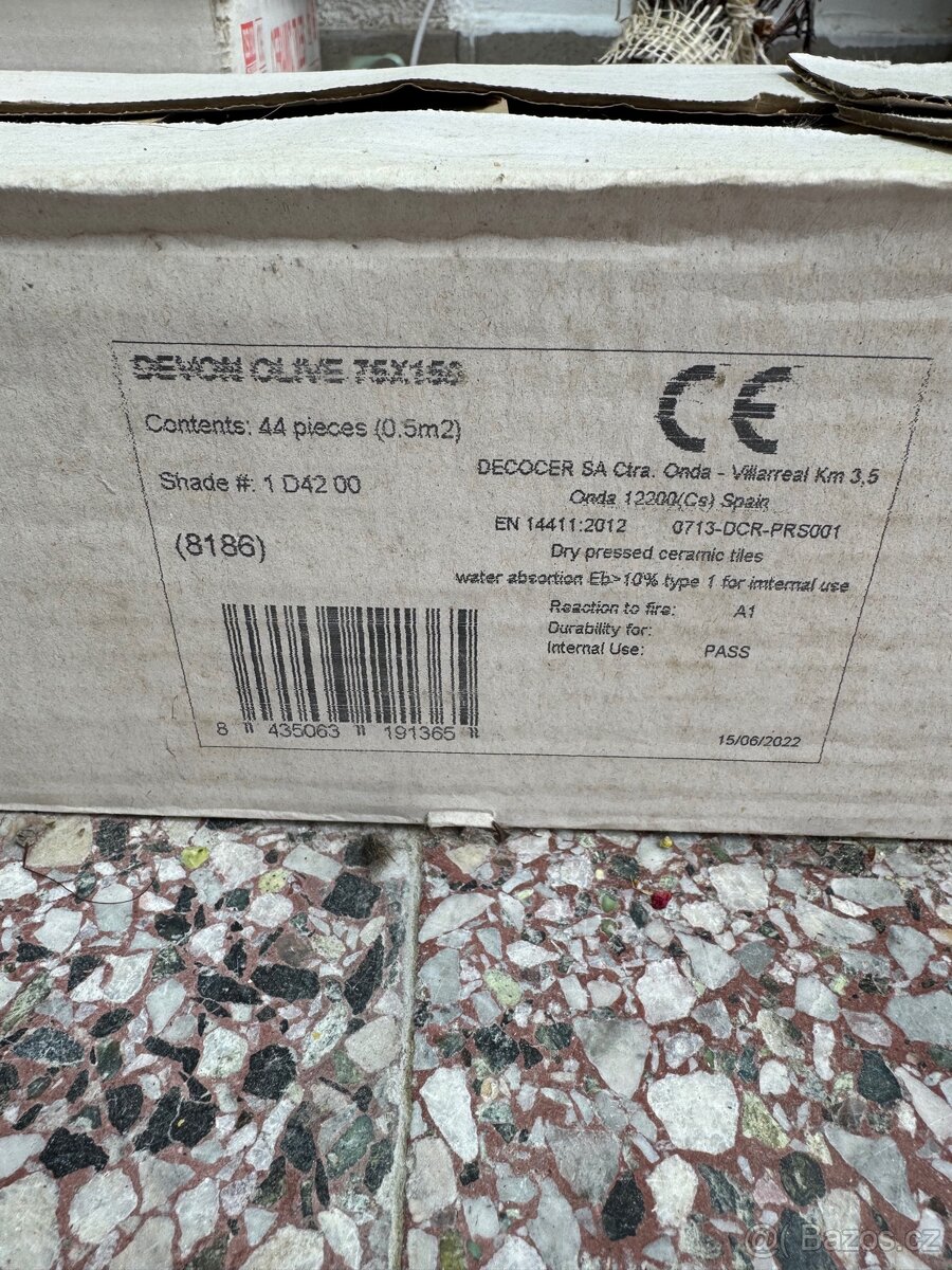 Obklad Deceram Devon Olive 7,5x15 - zelená (2m2) - 2