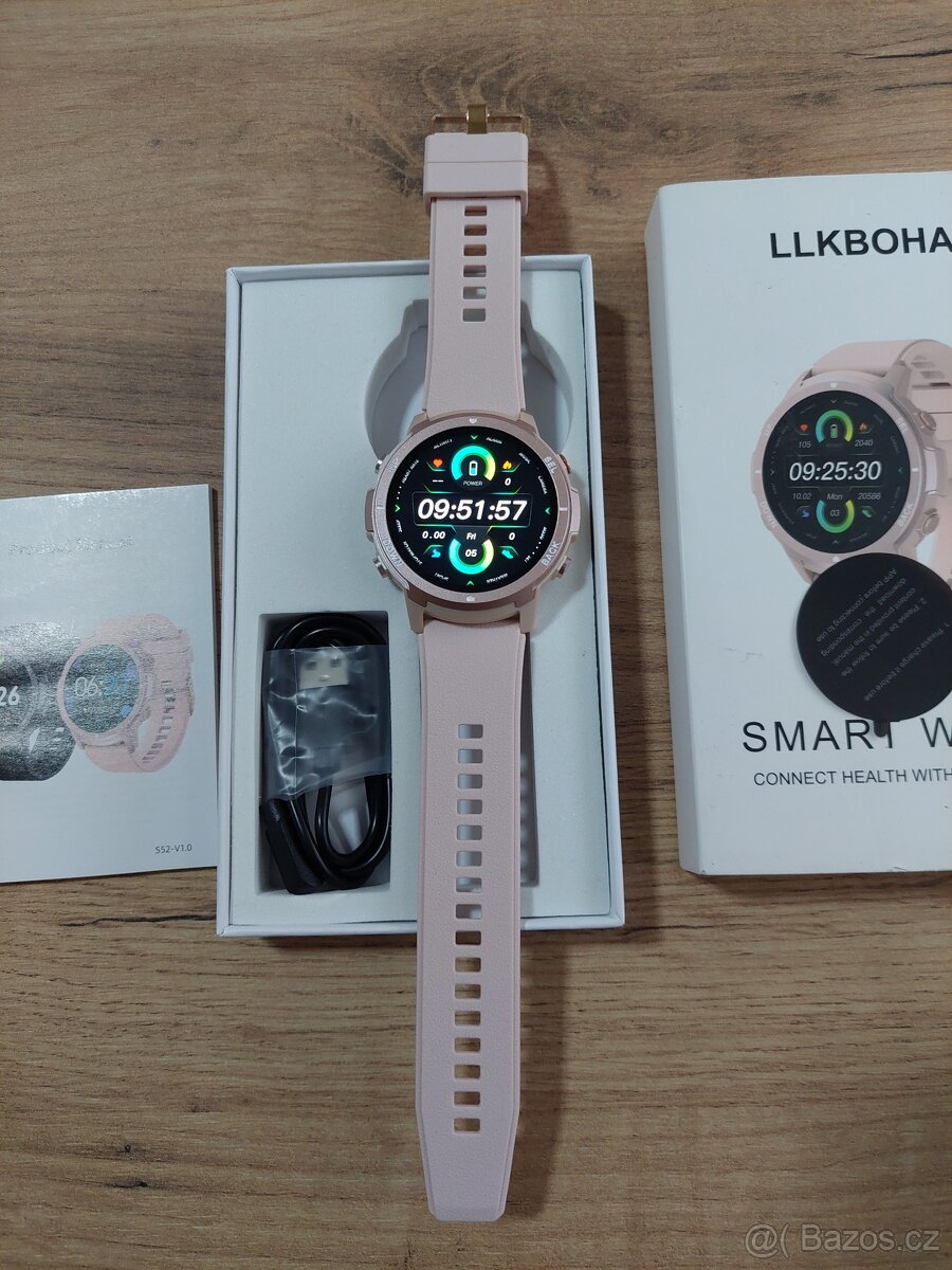 Chytré hodinky LLKBOHA S52 – 1,39" volání, IP68, v češtině - 2