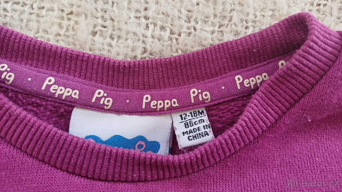 Šaty/mikina Peppa Pig vel. 80/86 - Primark - 2