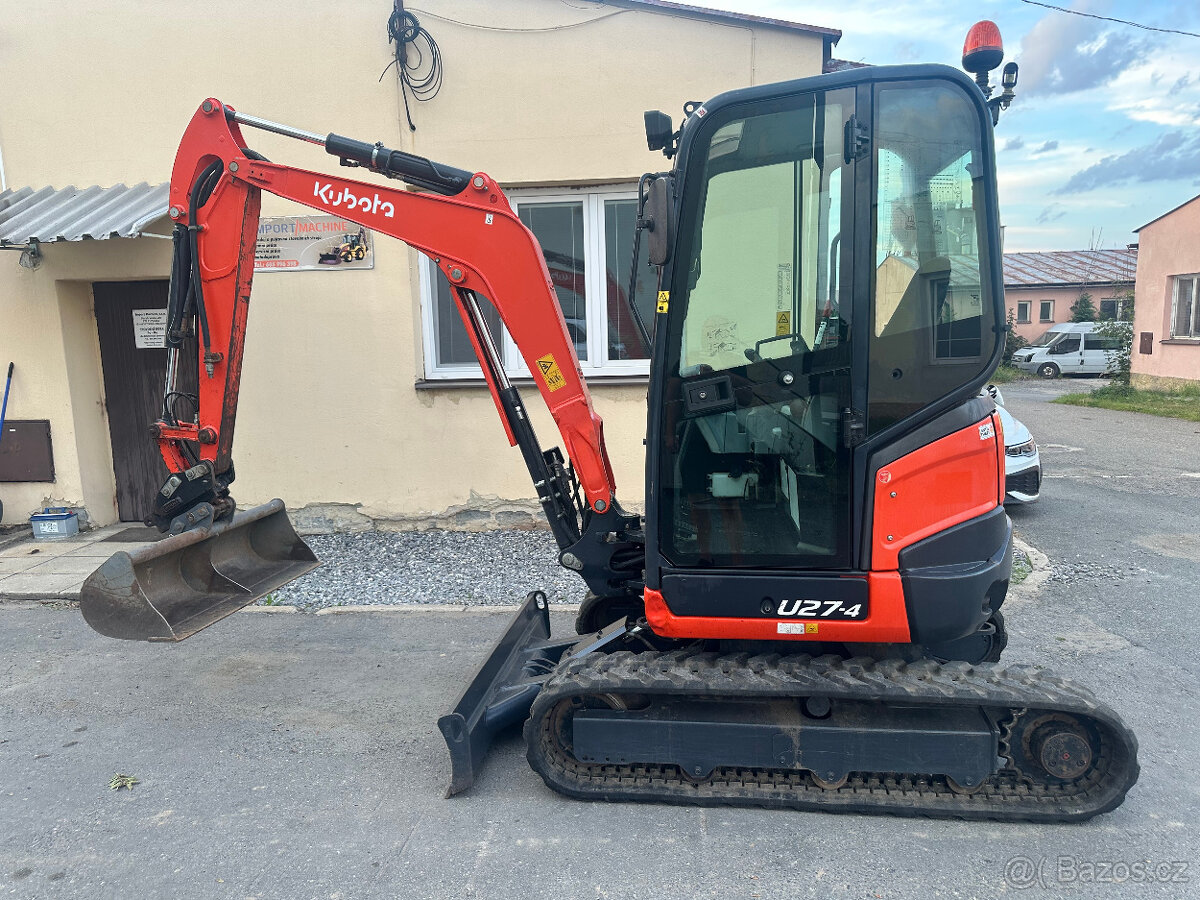 Minibagr KUBOTA U27-4,2262mth,Hydraulické upínání - 2