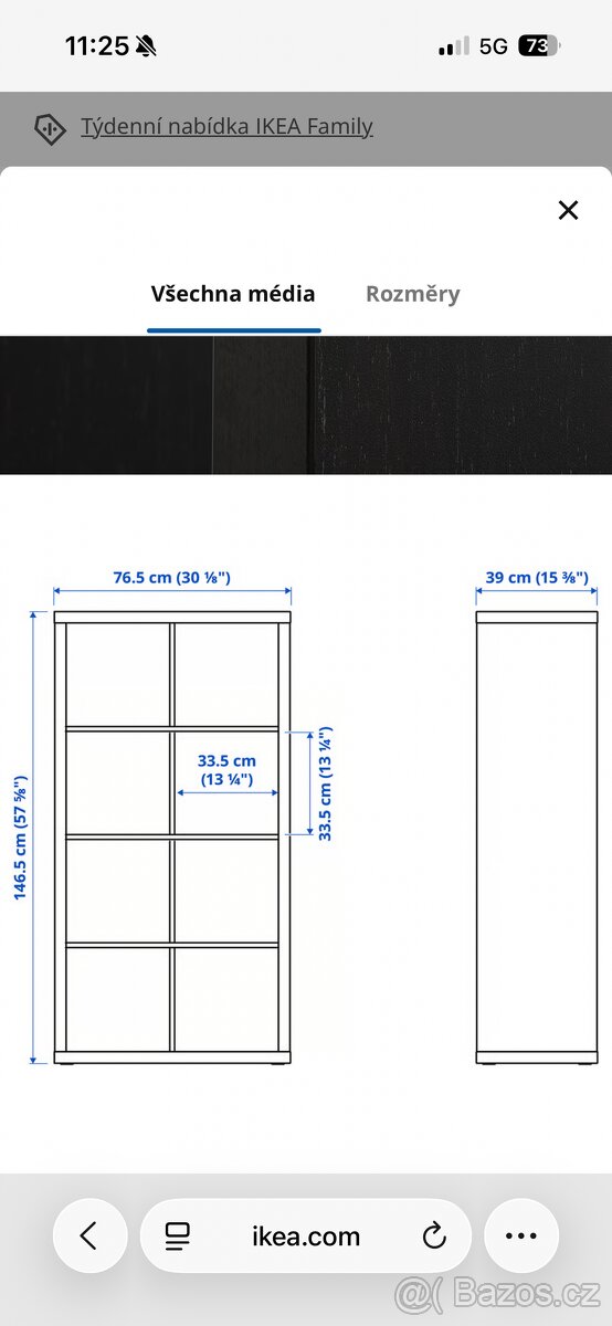 Regál Kallax ikea včetně boxu - 2