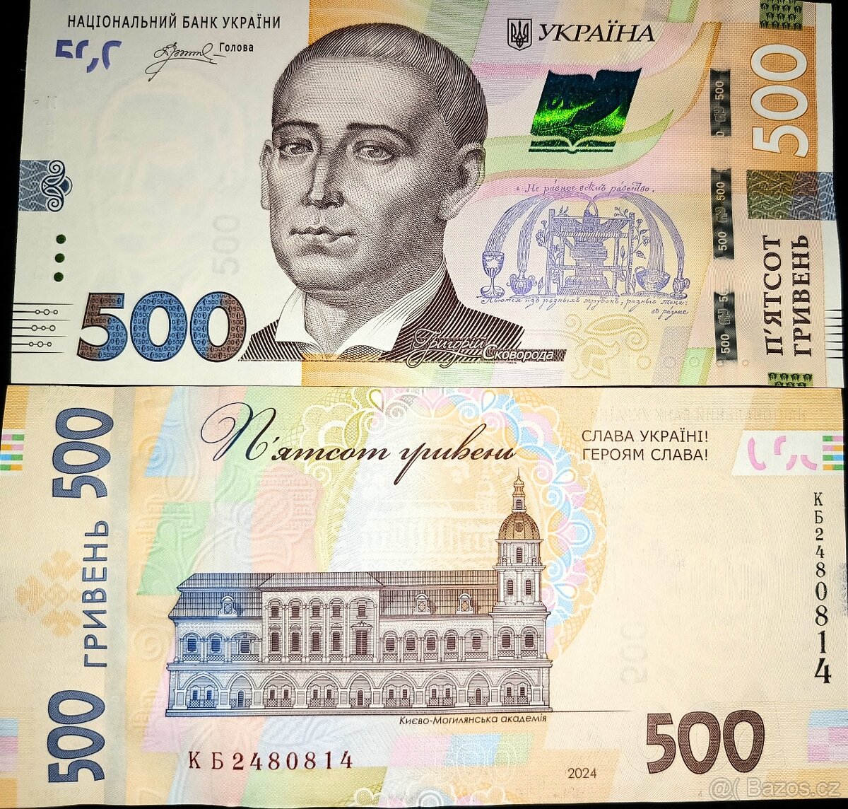 20 - 1000 hřiven Ukrajina 2024 - 2025 "Sláva Ukrajině" UNC - 2