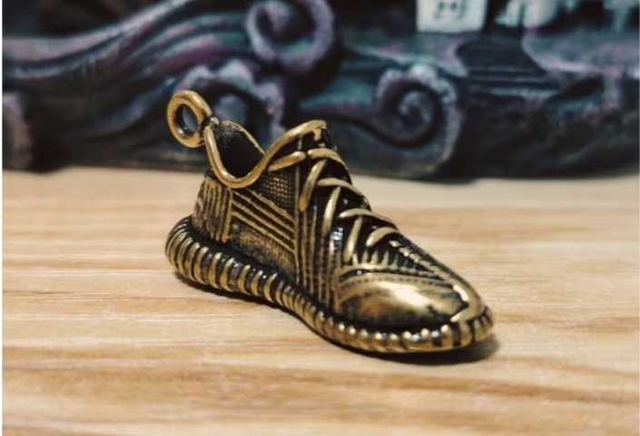 Přívěsek, Prčice, botička, mosaz, pochod - 2