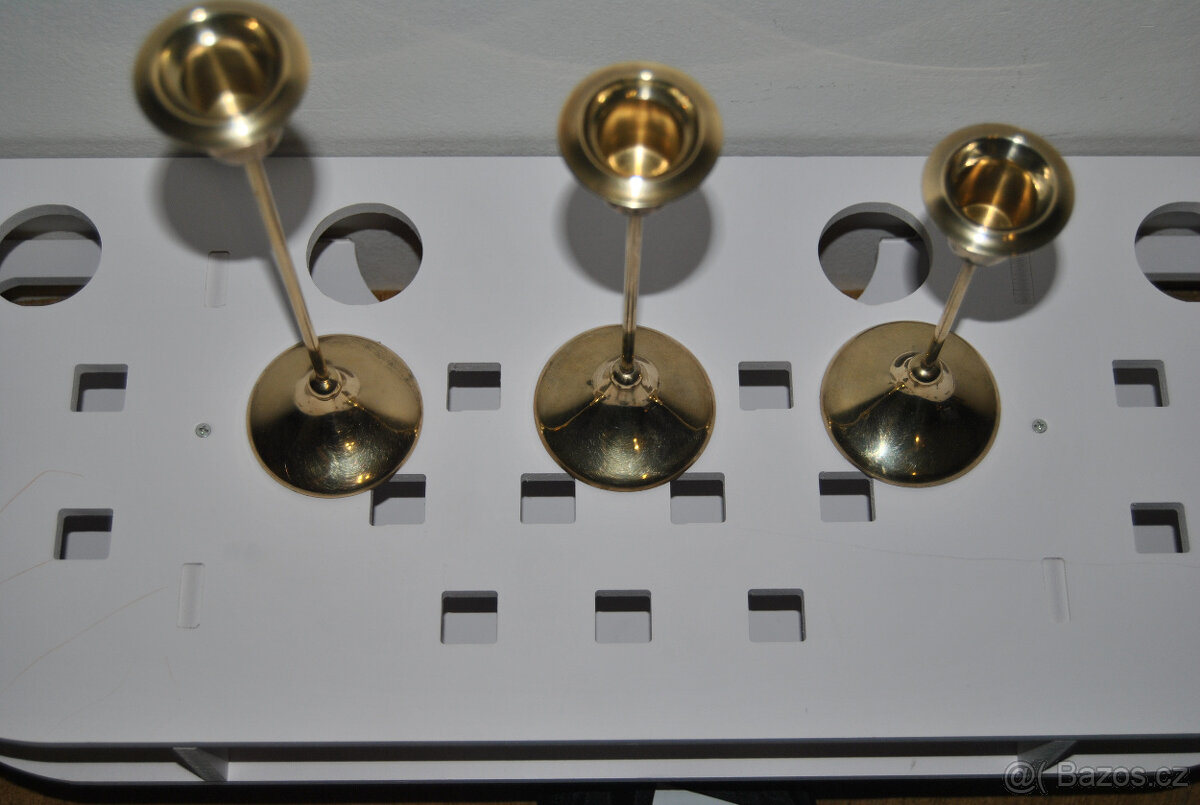 Mosazný svícen - sada 3 ks - 2