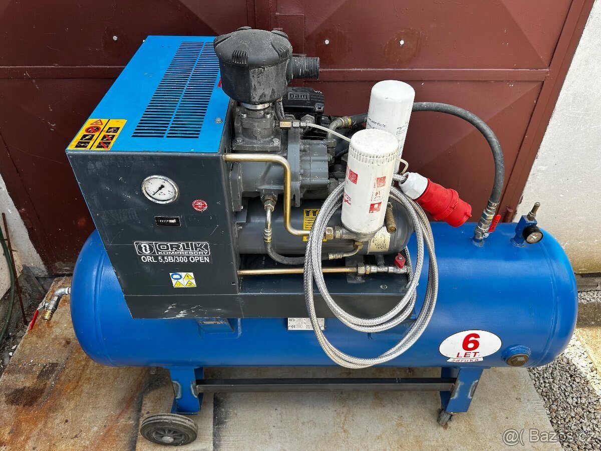 Šroubový kompresor Orlík ORL 5,5B open DD 10bar - 2
