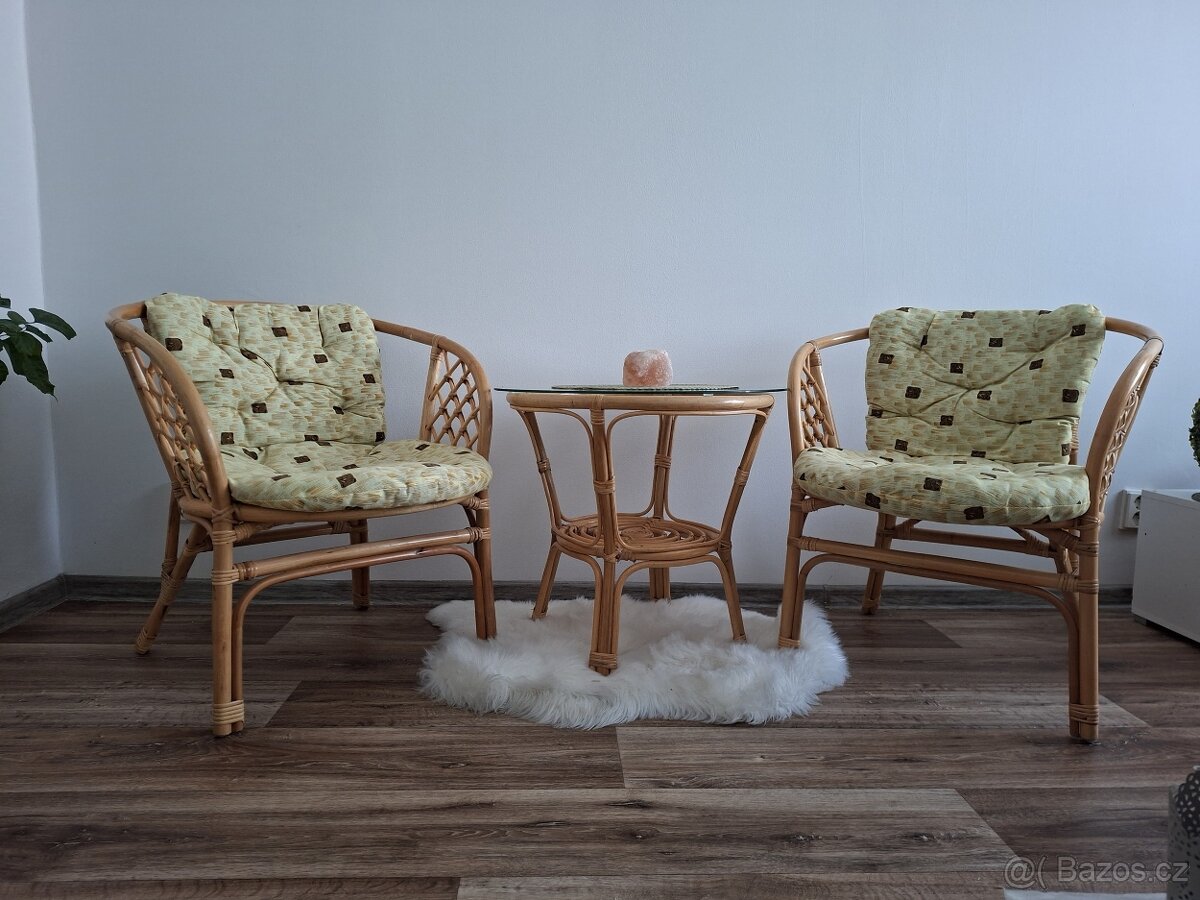 Ratanová sedací souprava - 2