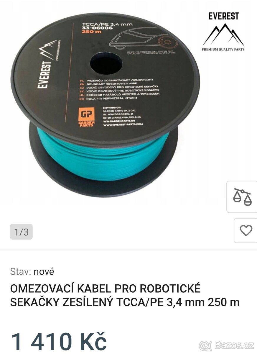 OMEZOVACÍ KABEL PRO ROBOTICKÉ SEKAČKY ZESÍLENÝ - 2