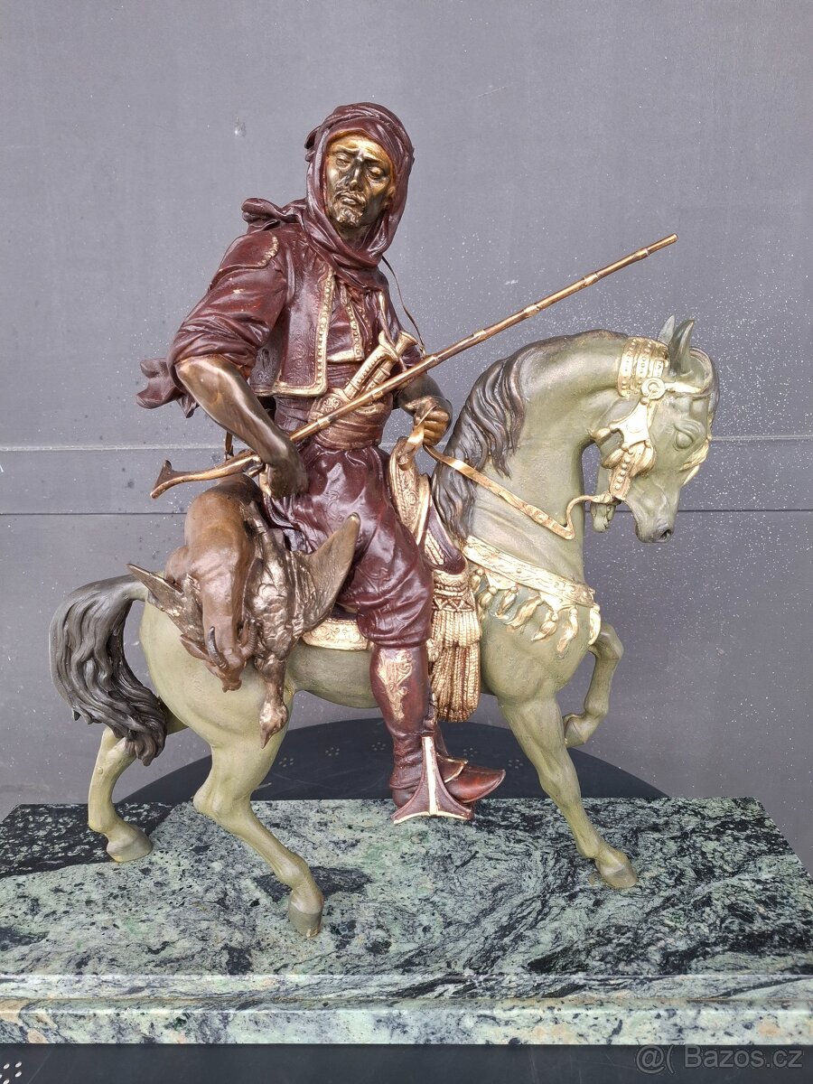 Velká starožitná bronzová socha - 2