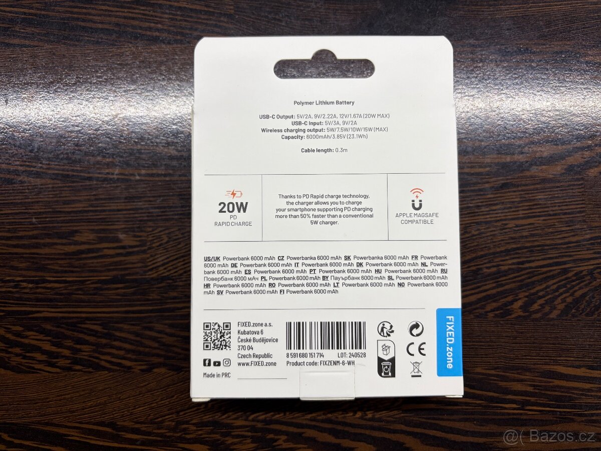 Powerbanka FIXED MagZen s podporou Magsafe 6000mAh - 2