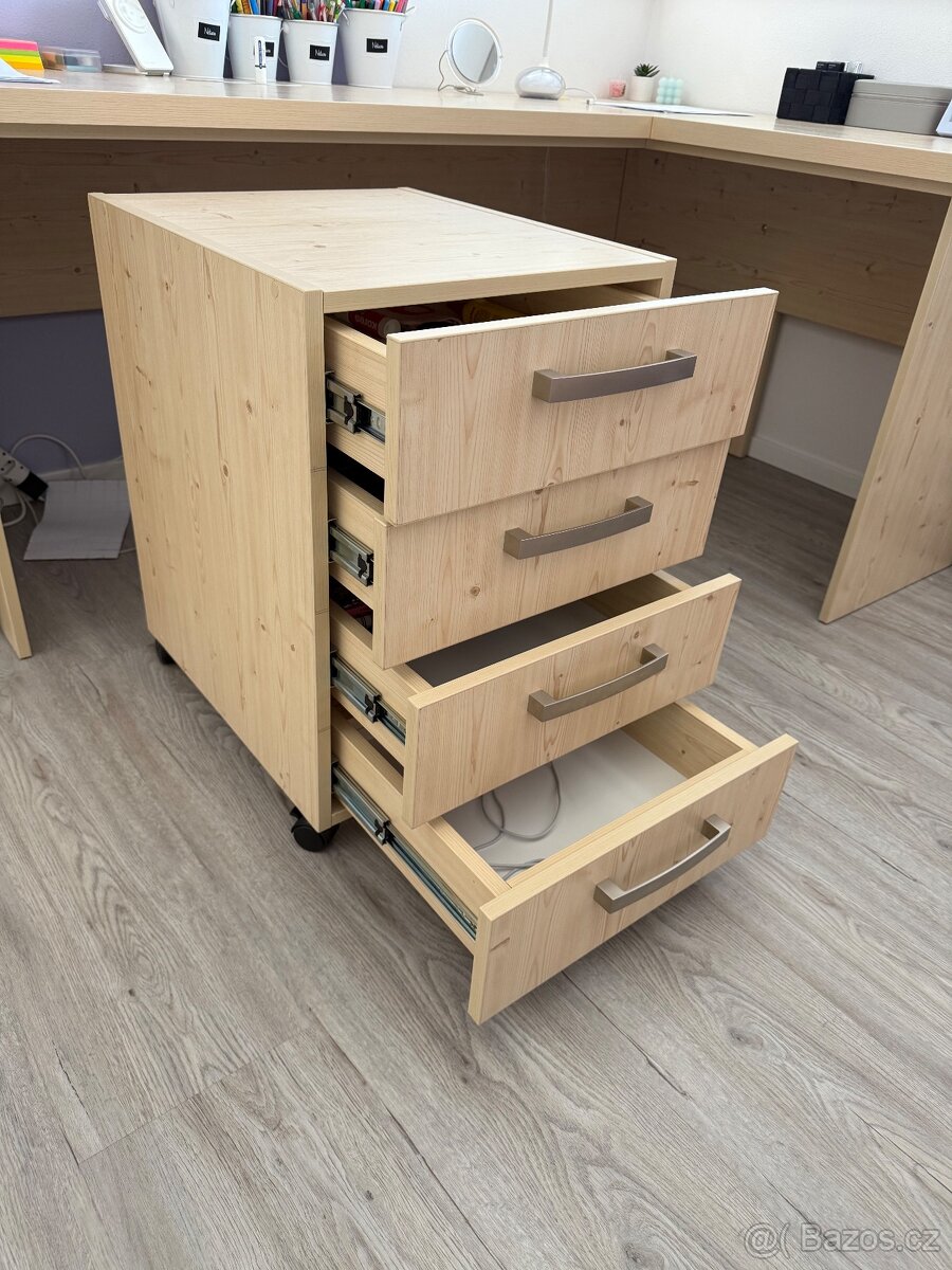 Psací stůl rohový s kontejnerem - 2