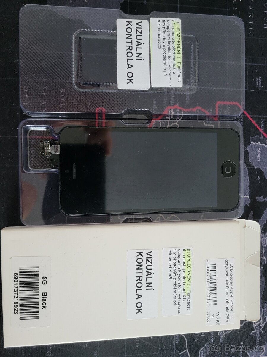 Apple iPhone 5 LCD displej + dotyk black, nový - 2