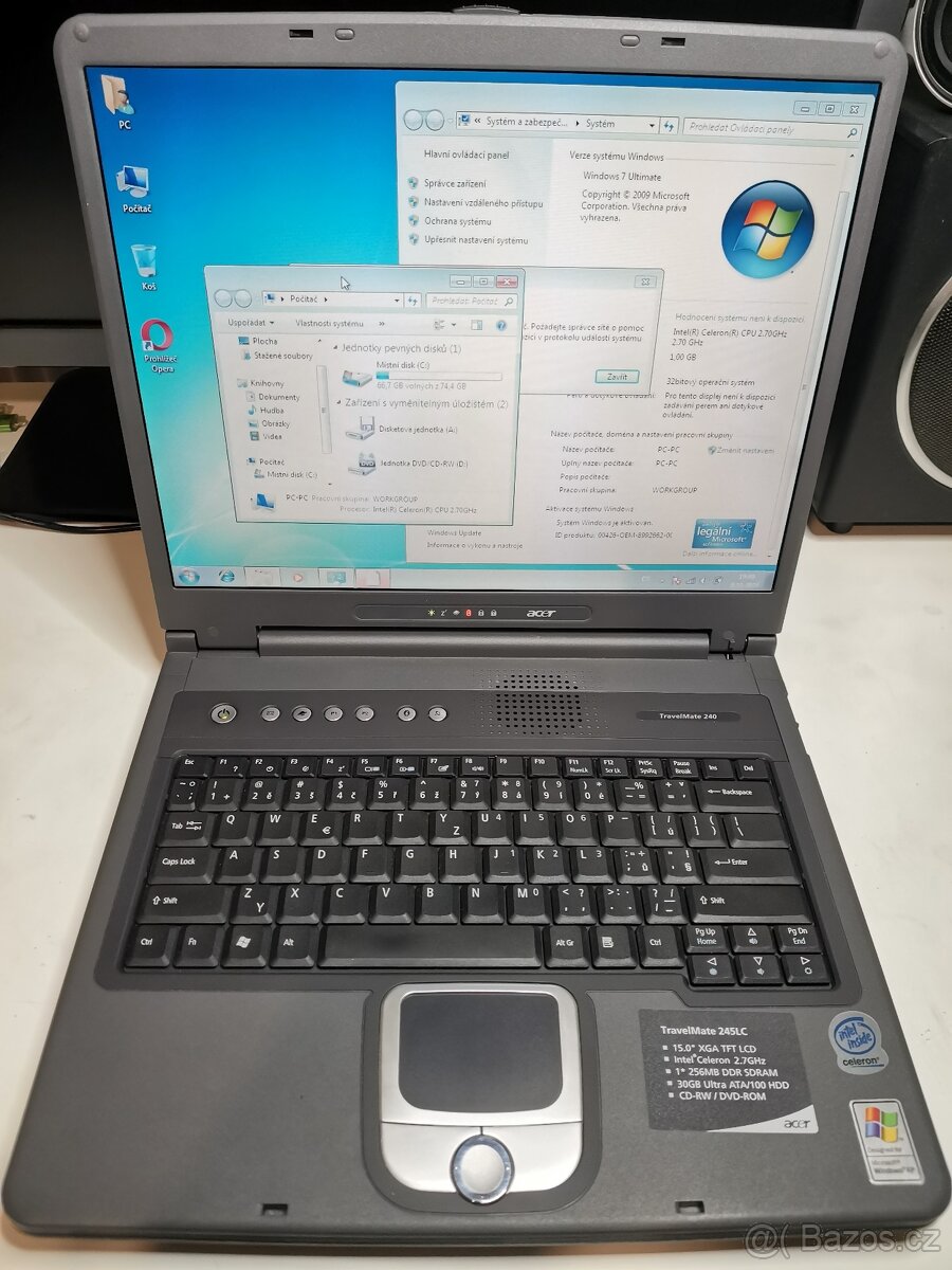 Acer 245LC,Intel celeron 2,7 GHz,1GB DDR-SDRAM, 80GB HDD-ATA - 2