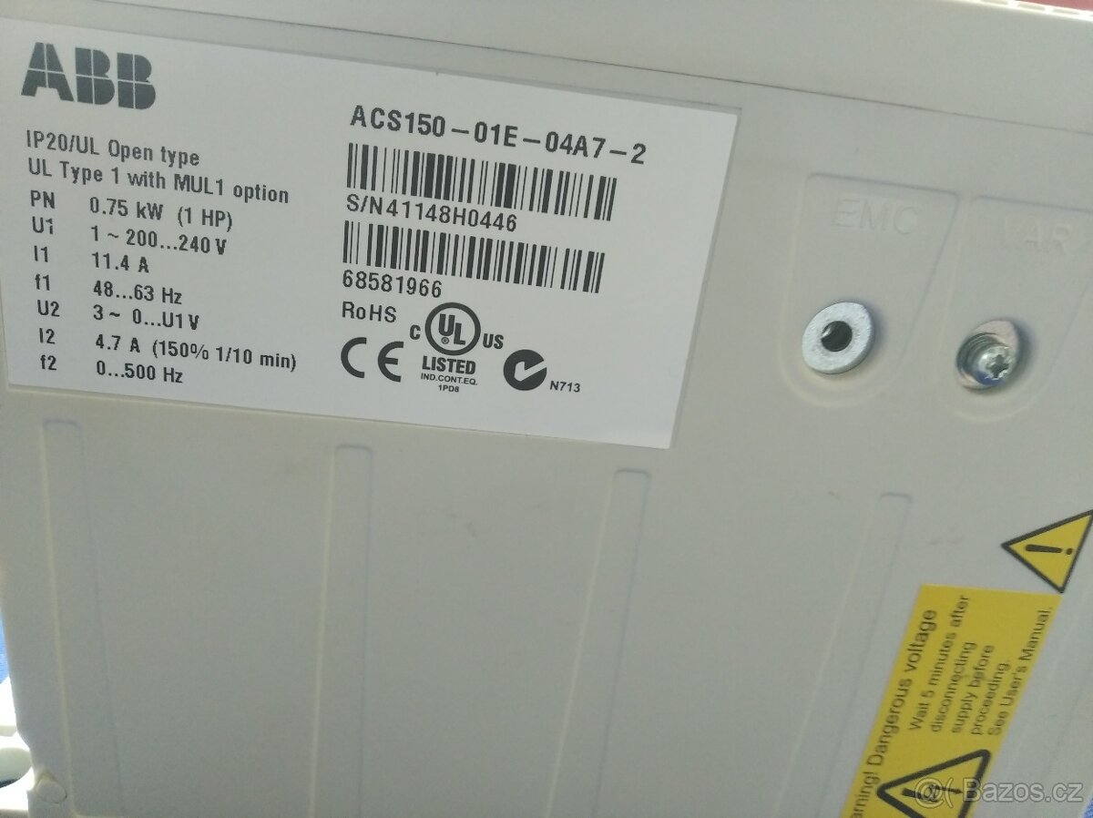 Prodám frekvenční měnič ABB Acs 150-01E - 2