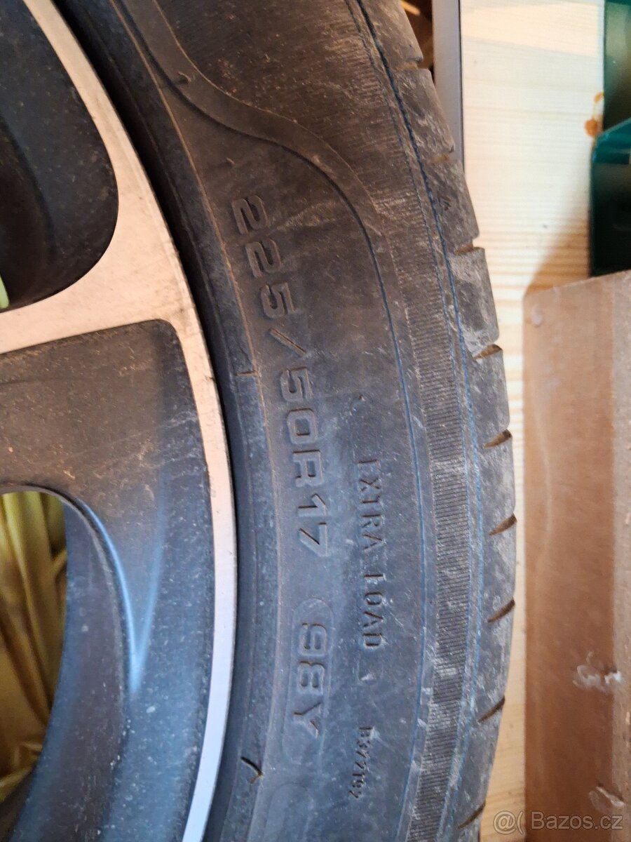 Prodám Alu kola R17 , 5x108 , pneu 225/50 R17 - 2