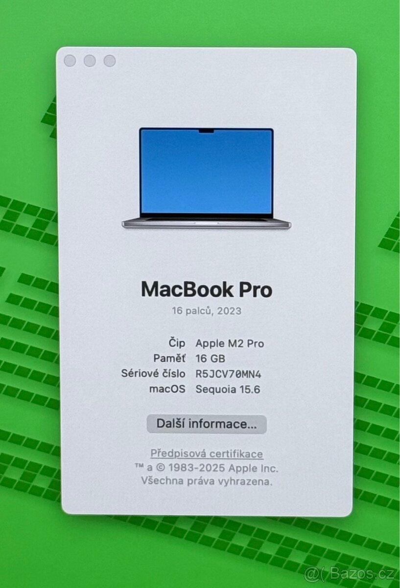 MacBook Pro 16” 2023 CTO /16GB RAM/1TB SSD/Záruka - 2