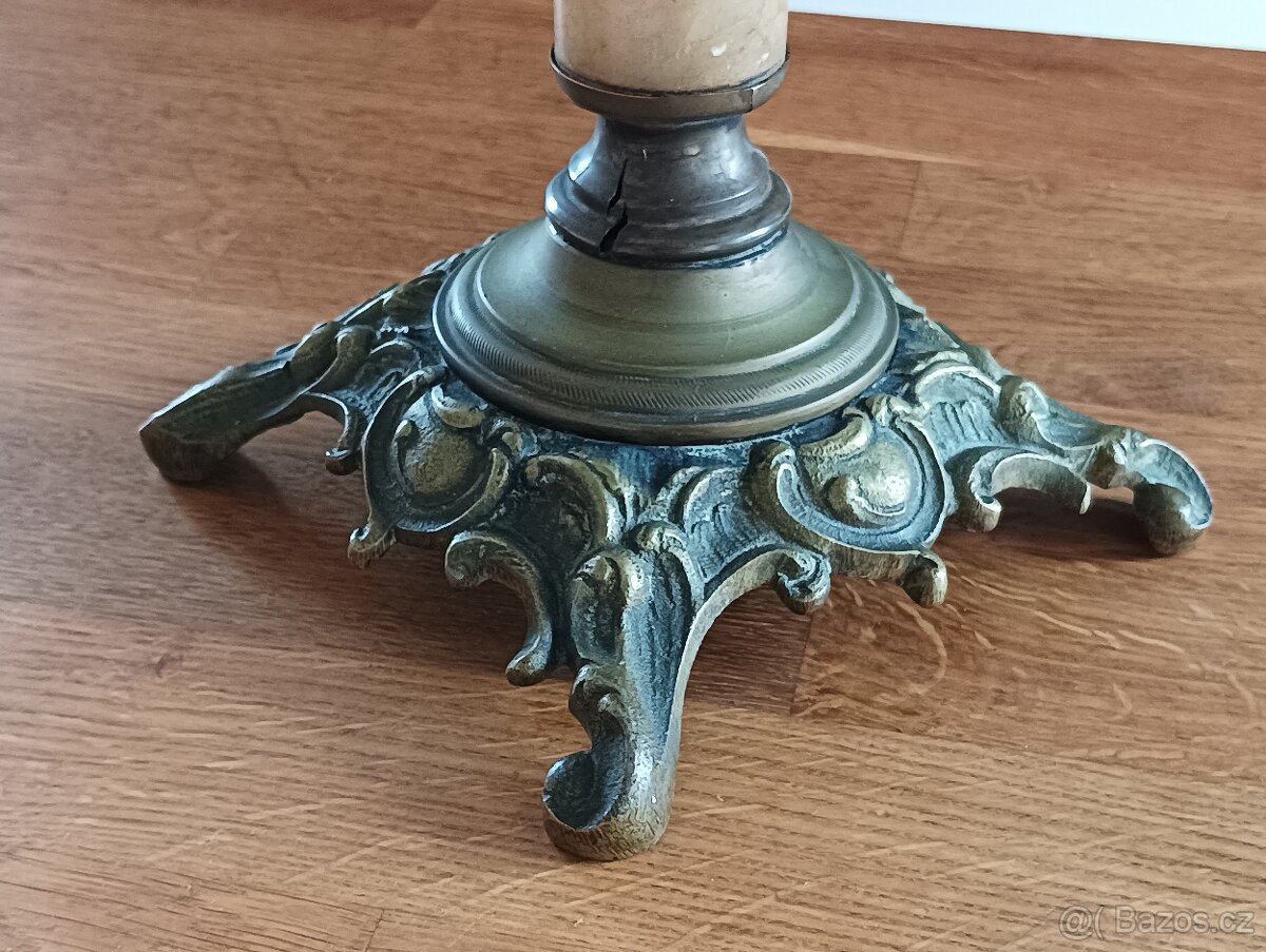 STAROŽITNÁ SECESNÍ PETROLEJOVÁ LAMPA EHRICH & GRAETZ 19.STOL - 2