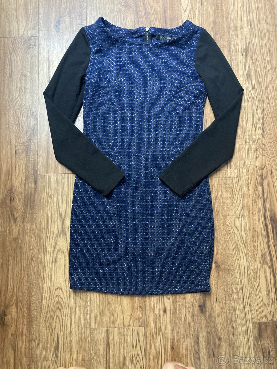 Černo-modré pouzdrové šaty Amisu (vel. 38) - 2