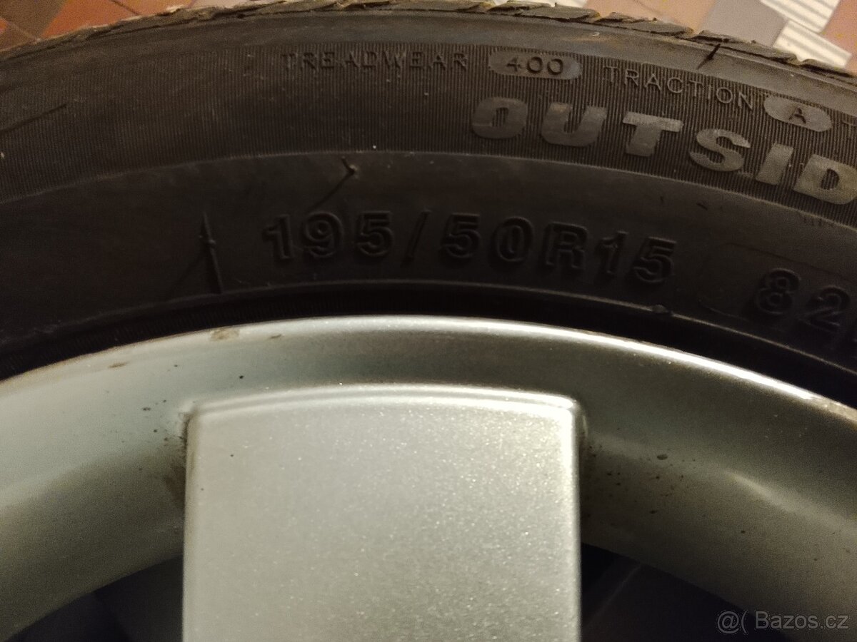 ALU kola+pneu 195/50r15 - 2