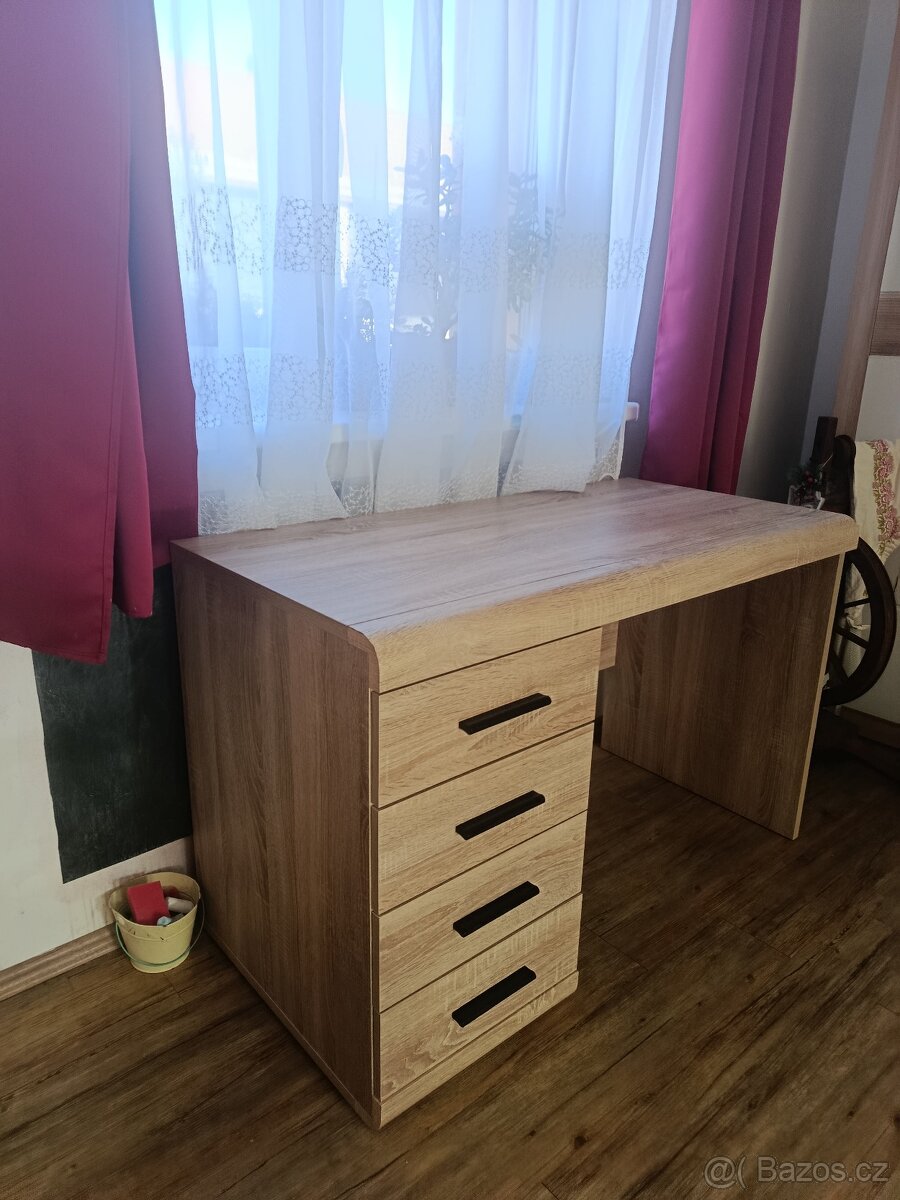 Kancelářský stůl, dub sonoma - 2