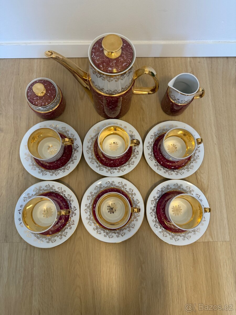 Porcelánová sada – zlacená - 2