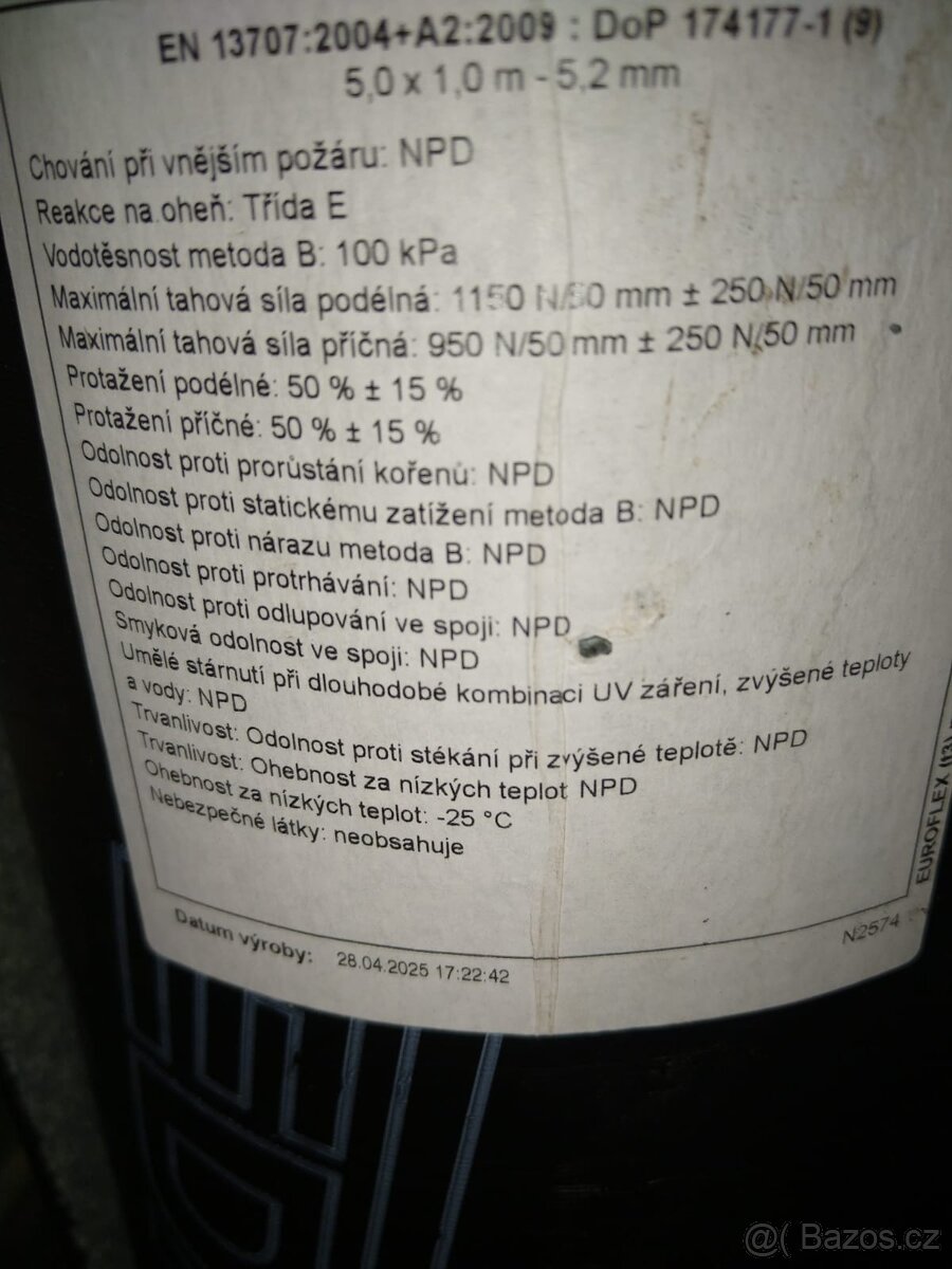 Asfaltový, vrchni pás, přírodní posyp - 2