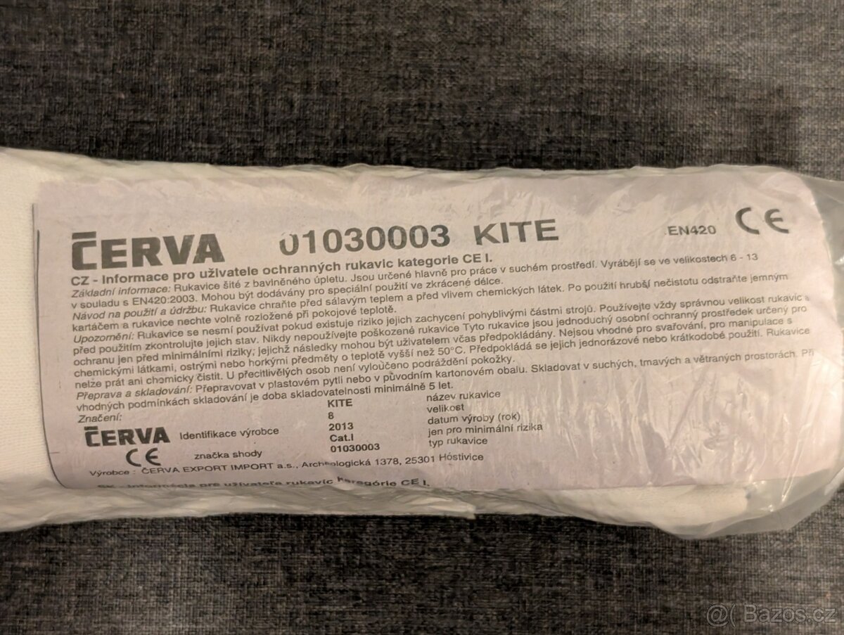 Bavlněné rukavice 20 ks, vel 8 - 2