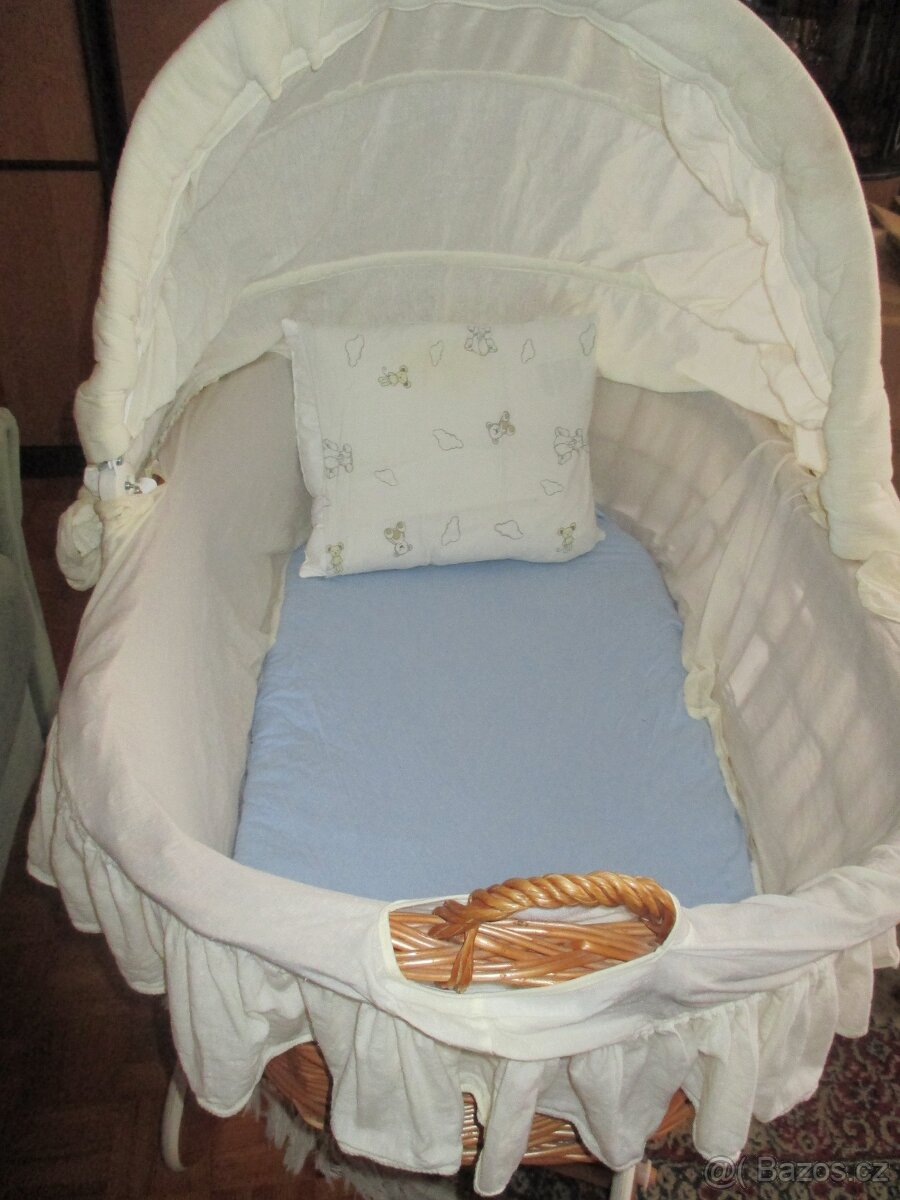 luxusní proutěný košík pro miminko MY SWEET BABY - 2