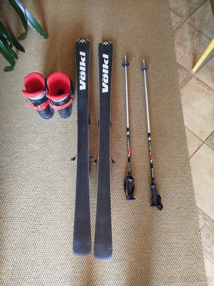 Dětské lyže Volki + hůlky a přeskáče - 2
