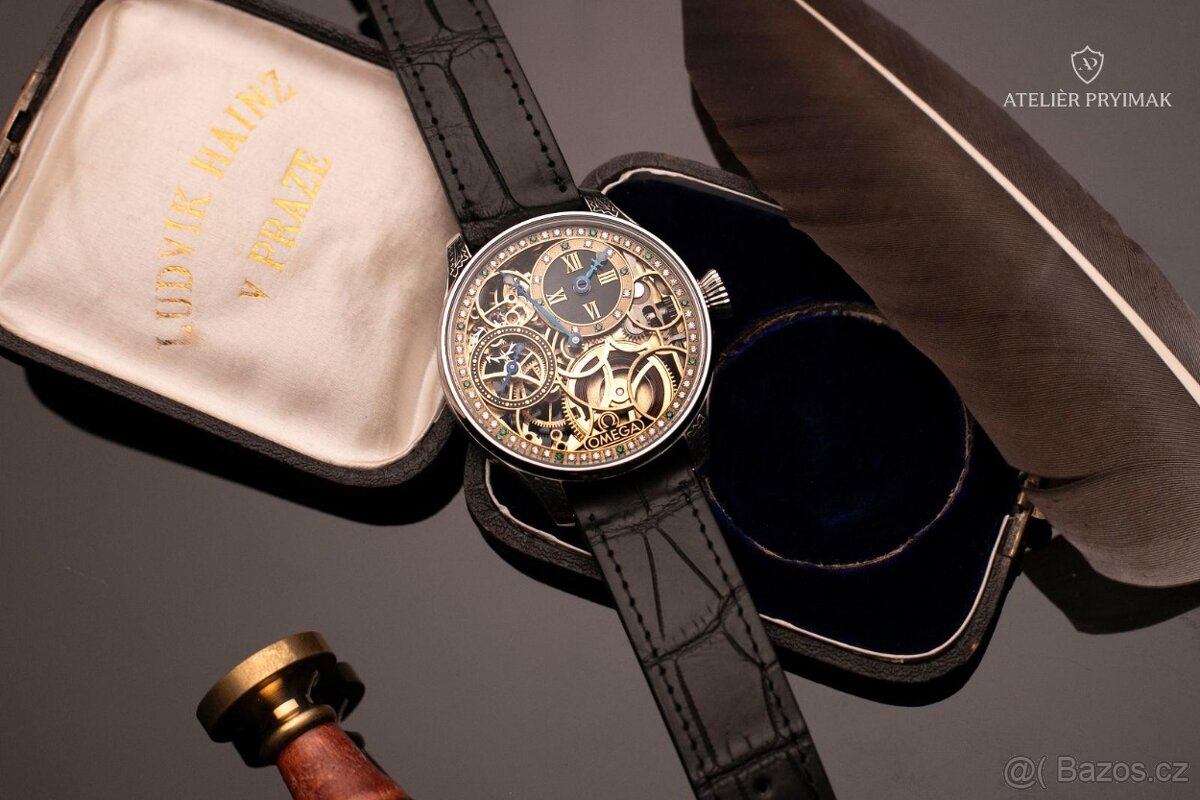 Exkluzivní starožitné skeletové hodinky OMEGA 1915 - 2