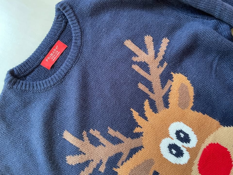 Vánoční svetr se sobem, vel pánská M, Primark - 2